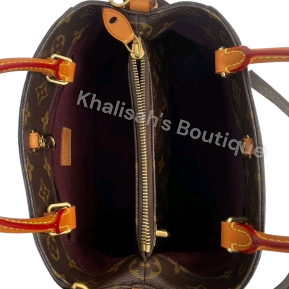 Like New! AUTHENTICATED Louis Vuitton Montaigne Top Hand Bag Brown Canvas LV - Picture 10 of 16